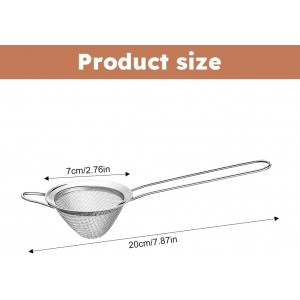 2-Pack Stainless Steel Fine Mesh Cocktail Strainer – Filters Out Drink Sediment for Cocktails, Ideal for Home Bartenders & Kitchen: Removes Tea/Coffee Particles