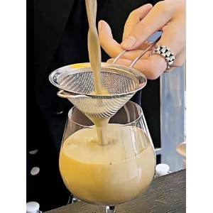 2-Pack Stainless Steel Fine Mesh Cocktail Strainer – Filters Out Drink Sediment for Cocktails, Ideal for Home Bartenders & Kitchen: Removes Tea/Coffee Particles