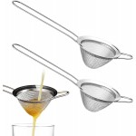 2-Pack Stainless Steel Fine Mesh Cocktail Strainer – Filters Out Drink Sediment for Cocktails, Ideal for Home Bartenders & Kitchen: Removes Tea/Coffee Particles