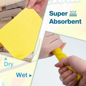 Swedish Dishcloths for Kitchen 15 Pack Reusable Paper Towels, Super Absorbent & Quick Dry, Eco-Friendly Compostable Cleaning Cloths for Dishes, Countertops & Glass, Durable Sponge Cloth Set