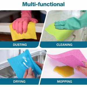 Swedish Dishcloths for Kitchen 15 Pack Reusable Paper Towels, Super Absorbent & Quick Dry, Eco-Friendly Compostable Cleaning Cloths for Dishes, Countertops & Glass, Durable Sponge Cloth Set