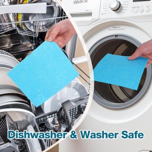 Swedish Dishcloths for Kitchen 15 Pack Reusable Paper Towels, Super Absorbent & Quick Dry, Eco-Friendly Compostable Cleaning Cloths for Dishes, Countertops & Glass, Durable Sponge Cloth Set