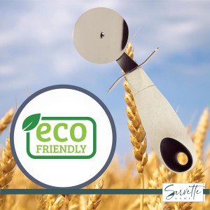 Wheat Straw Pizza Cutter, Stainless Steel Blade, 2.63 x 8.14 inches