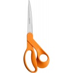 Fiskars 9-Inch Bent Dressmaker Shears, Orange, Stainless Steel Blades for Fabric Cutting, Ergonomic Handle for Comfort and Precision