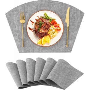 Homaxy Round Table Placemats Set of 6, W...