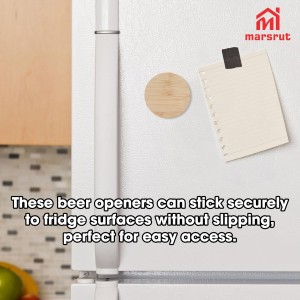 30pcs Bamboo Bottle Opener, Wood Bulk Wooden Openers, Fridge Magnet Round Beer Opener, 2.6