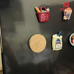 30pcs Bamboo Bottle Opener, Wood Bulk Wooden Openers, Fridge Magnet Round Beer Opener, 2.6