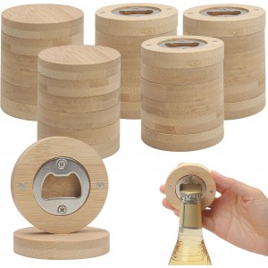 30pcs Bamboo Bottle Opener, Wood Bulk Wo...