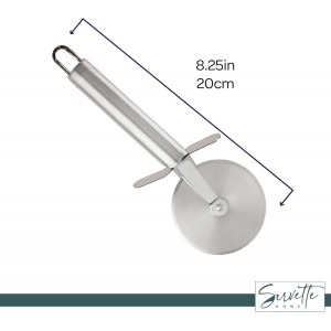 Stainless Steel Pizza Cutter - Slicer for Pizzas, Pockets and More - Pizza Cutter Wheel (Silver)