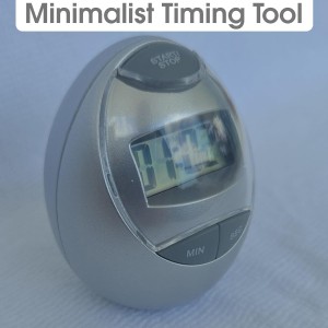 Digital Kitchen Timer Cute Egg Timer with Countdown & Stopwatch, Kitchen Timer Digital for Cooking, Baking & Boiled Eggs, Silver Digital Timer, Kitchen Timers for Cooking & Meal Prep