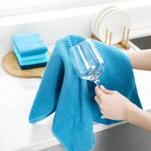 100% Cotton Kitchen Towels and Dishcloths Set, Pack of 8 Super Absorbent 16