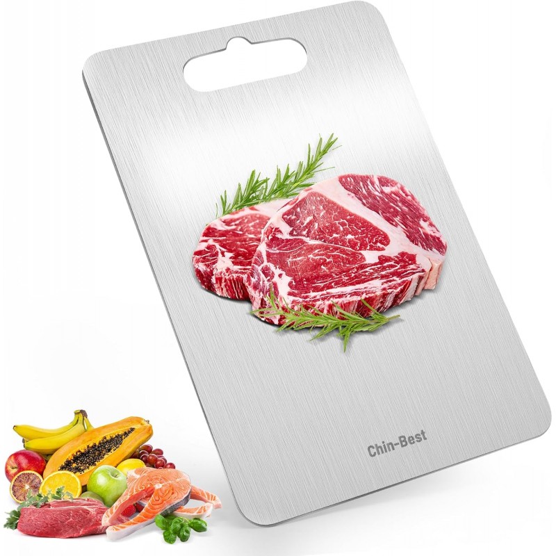 Cutting Board, Stainless Steel Cutting Board for kitchen, Meat,Fruit, Vegetables, S 11.5" * 8"