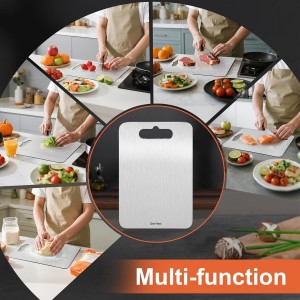Cutting Board, Stainless Steel Cutting Board for kitchen, Meat,Fruit, Vegetables, S 11.5" * 8"