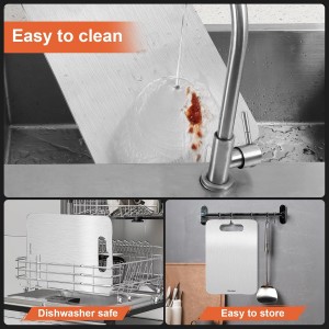 Cutting Board, Stainless Steel Cutting Board for kitchen, Meat,Fruit, Vegetables, S 11.5" * 8"