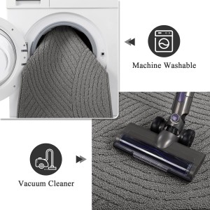 SHACOS Kitchen Rugs Sets of 3 Non Slip Washable Polypropylene Low Pile Absorbent Resist Dirt Kitchen Floor Mat 3 Piece for Entryway, Hallway, Front of Sink (20