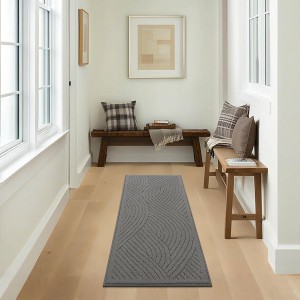 SHACOS Kitchen Rugs Sets of 3 Non Slip Washable Polypropylene Low Pile Absorbent Resist Dirt Kitchen Floor Mat 3 Piece for Entryway, Hallway, Front of Sink (20