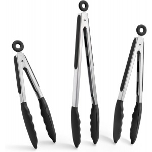 Doosu Kitchen Tongs for Cooking - 600°F...