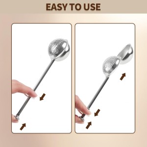 Flour Duster powder sugar shaker duster Stainless Steel Sugar Pick Up and Dust Flour Sifter Powder Sifter with Spring Handle for Baking 2PCS