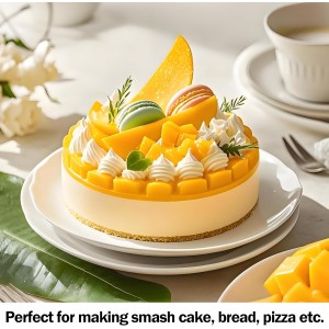 9 Inch Cake Pans Set of 2 with 100 Pieces Parchment Paper, Stainless Steel Round Cake Pans Baking Pan For Layered Cakes, No Coating Smash Cake Pans Mirror Finish Dishwasher Safe Cake Mold