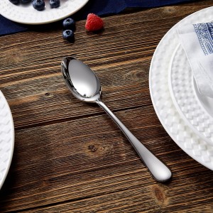 KEAWELL Premium Verona 4-Piece 7.6 inch Spoon Set – 18/10 Stainless Steel, Heavy-Duty Mirror-Finished Flatware for Daily Meals, Hosting and Special Occasions (4, Dinner Spoons)