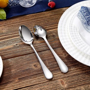 KEAWELL Premium Verona 4-Piece 7.6 inch Spoon Set – 18/10 Stainless Steel, Heavy-Duty Mirror-Finished Flatware for Daily Meals, Hosting and Special Occasions (4, Dinner Spoons)