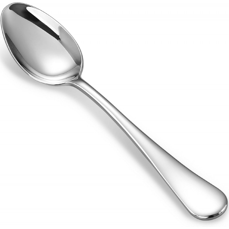 KEAWELL Premium Verona 4-Piece 7.6 inch Spoon Set – 18/10 Stainless Steel, Heavy-Duty Mirror-Finished Flatware for Daily Meals, Hosting and Special Occasions (4, Dinner Spoons)