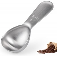 Doosu 1 Tablespoon Coffee Scoop - 18/8 Stainless Steel Heavy Duty Measuring Spoon with Short Handle, Food Grade Metal Tbsp Scoop for Ground Coffee Beans Tea Sugar Powder (15ml)