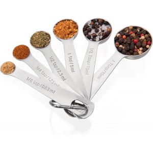 Doosu Measuring Spoons Set of 6-18/8 Sta...