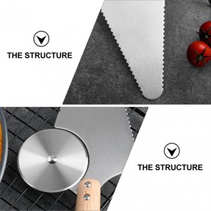 PRETYZOOM Pizza Knife Shovel 11.61 Inch Stainless Steel Blade Cake Spatula Multipurpose Pizza Cutter for Home Restaurant Pizzeria Kitchen Use