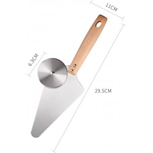 PRETYZOOM Pizza Knife Shovel 11.61 Inch Stainless Steel Blade Cake Spatula Multipurpose Pizza Cutter for Home Restaurant Pizzeria Kitchen Use