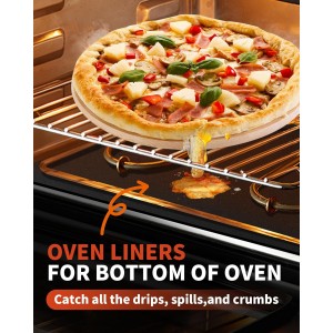 Oven Liners for Bottom of Oven - 2 Pack Large Heavy Duty Oven Mats, 17