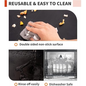 Oven Liners for Bottom of Oven - 2 Pack Large Heavy Duty Oven Mats, 17