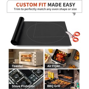 Oven Liners for Bottom of Oven - 2 Pack Large Heavy Duty Oven Mats, 17