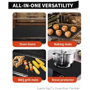 Oven Liners for Bottom of Oven - 2 Pack Large Heavy Duty Oven Mats, 17