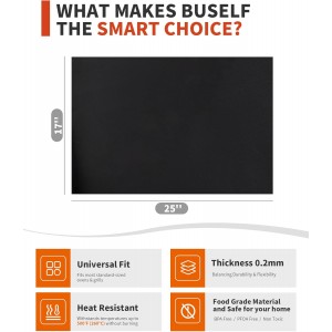 Oven Liners for Bottom of Oven - 2 Pack Large Heavy Duty Oven Mats, 17