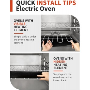 Oven Liners for Bottom of Oven - 2 Pack Large Heavy Duty Oven Mats, 17