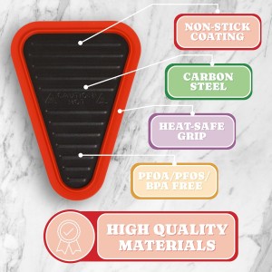 PIZZA PACK Pizza Plate™ – Reheating Tray for Crispy Pizza Leftovers – Microwave & Oven Safe Metal Plate with Silicone Edge – Reusable, Dishwasher Safe, Fits Inside