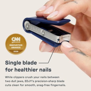 EDJY Fingernail Cutter - Precision Stainless Steel Nail Cutter for Fingernails | Sharp Blade, Ergonomic Design, Durable & Rust-Resistant | Ideal for Men and Women | Navy