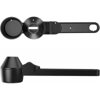 Coffee Scoop & Funnel for Reusable K Cup Pods – 2 Tablespoon Measuring Spoon for Ground Coffee, Protein Powder, and Tea – No-Spill Design, Ideal for Kitchen Storage (1, Black)
