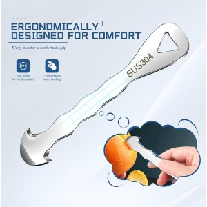 Stainless Steel Citrus Peeler Tool – Orange Peeler for Kitchen, Lemon Peeler, Grapefruit Peeler, Effortless Fruit Peeler with Sharp Blade, Ergonomic Grip, Rust-Resistant, Easy Storage