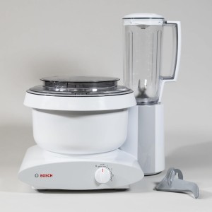 Bosch Blender Bundle - White Universal Plus Mixer, Dough Hook Extender, and Blender