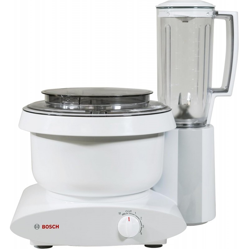 Bosch Blender Bundle - White Universal Plus Mixer, Dough Hook Extender, and Blender