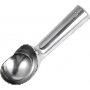 Aluminum Ice Cream Scoop, Large Ice Cream Scooper, Silver, Comfortable to Hold, Lightweight