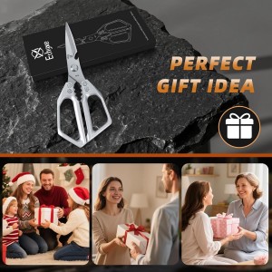 Kitchen Scissors All Purpose - Heavy Duty Poultry Shears, Ultra Sharp Japanese Steel Cooking Scissors for Food, Dishwasher Safe