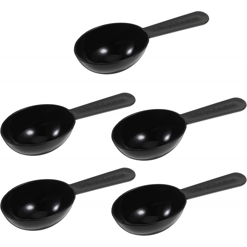 Plastic Coffee Measuring Spoons, 5 Pack Tablespoon Measuring Spoon 7g Short Handle Coffee Scoop for Tea, Protein, Spices, Milk Powders,Sugar, Cereal, Spices