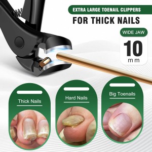 Toenail Clippers for Seniors Thick Toenails, 2026 Long Handle Toe Nail Clippers with Angled Head, Slanted Toenail Clippers & Wide Opening Ingrown Nail Clippers for Men, 6PCS