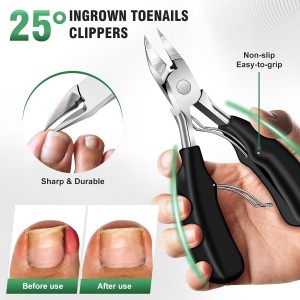 Toenail Clippers for Seniors Thick Toenails, 2026 Long Handle Toe Nail Clippers with Angled Head, Slanted Toenail Clippers & Wide Opening Ingrown Nail Clippers for Men, 6PCS