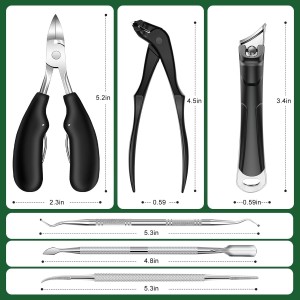 Toenail Clippers for Seniors Thick Toenails, 2026 Long Handle Toe Nail Clippers with Angled Head, Slanted Toenail Clippers & Wide Opening Ingrown Nail Clippers for Men, 6PCS