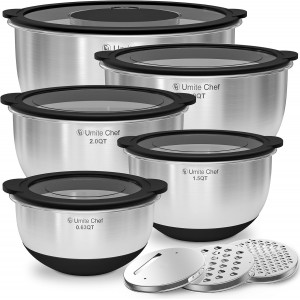Mixing Bowls with Lids Set - Non-Slip, A...