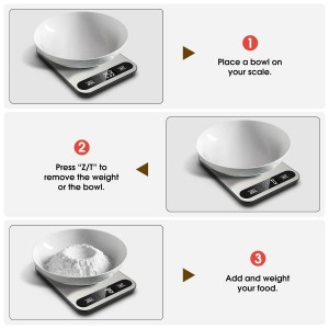 Mik-Nana Food Scale, 22lb Digital Kitchen Scale with 6 Units Tare Function & LCD Display, Stainless Steel Weight Grams and Ounces for Baking, Cooking and Meal Prep (Batteries Included)